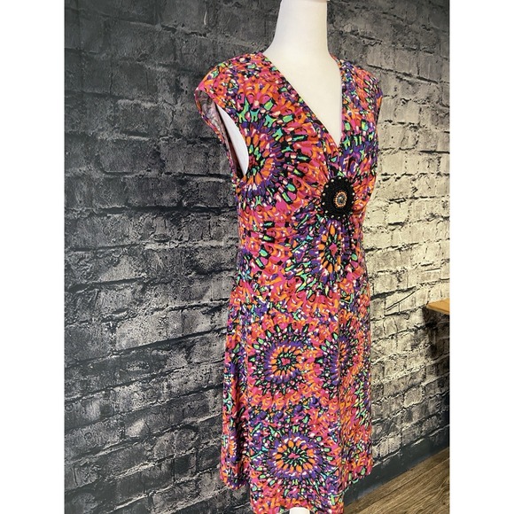 Eci New York Dress Womens Large Pink Casual Party Cocktail Coastal Work Boho - Picture 2 of 9